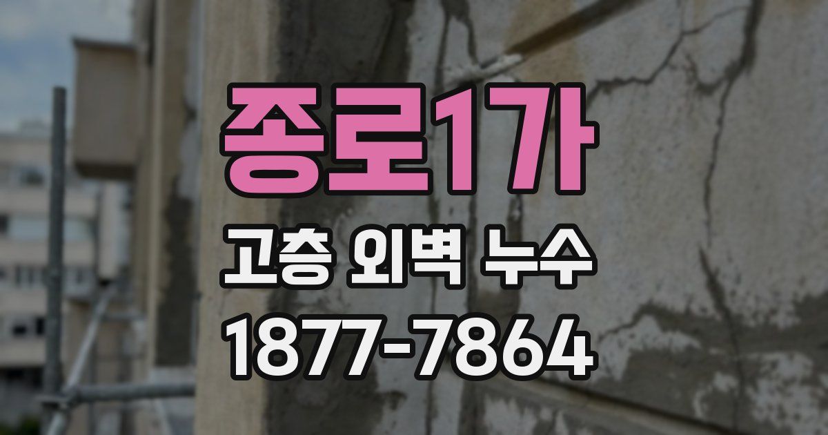 종로1가 고층 외벽 누수