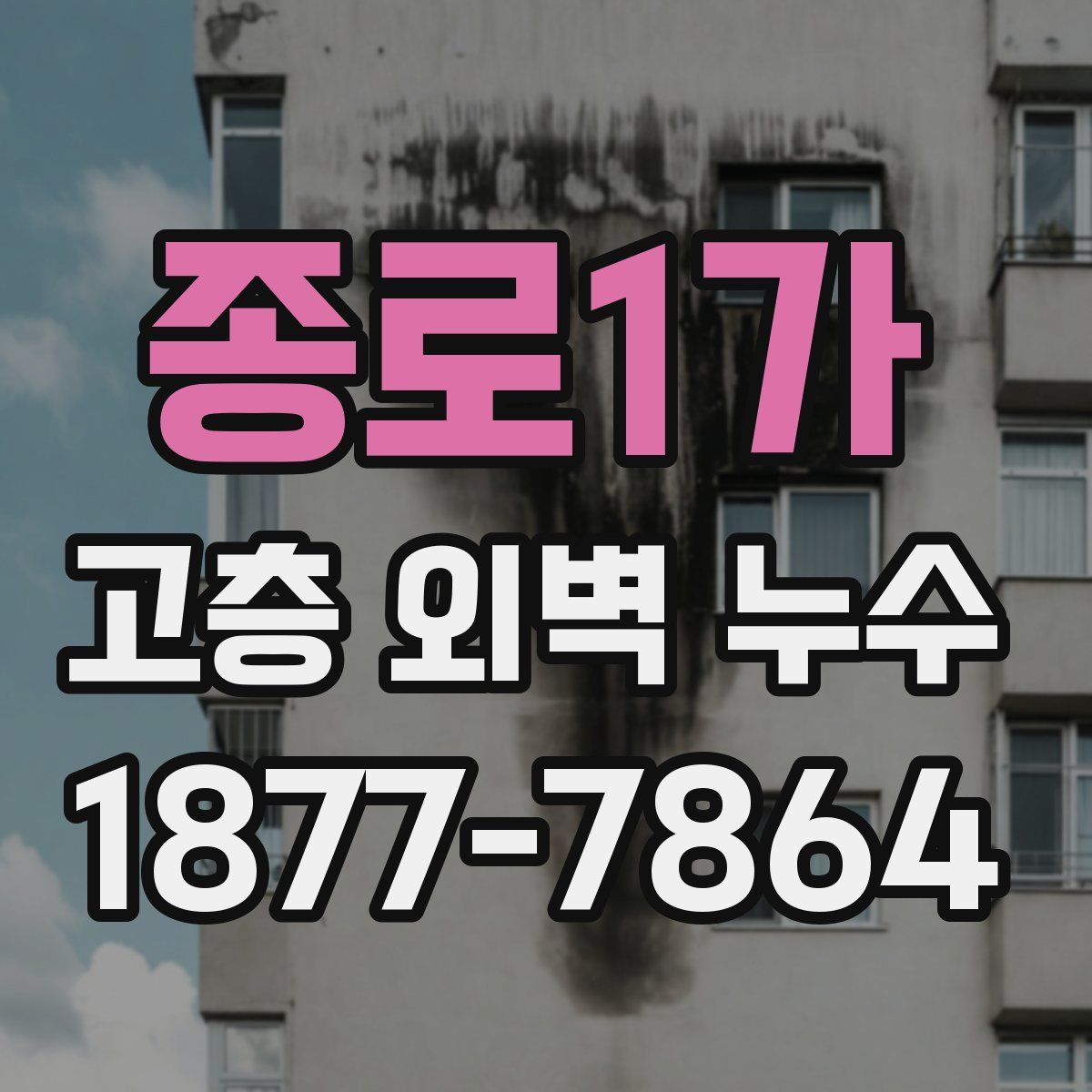 종로1가 고층 외벽 누수