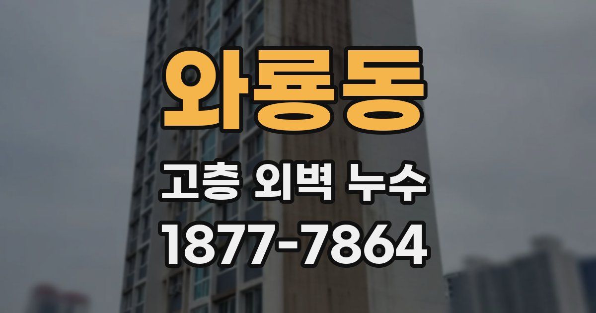 와룡동 고층 외벽 누수