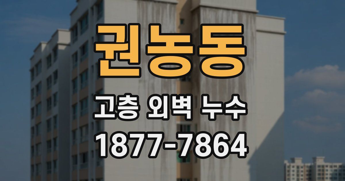 권농동 고층 외벽 누수