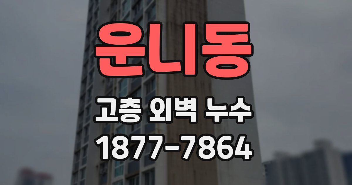 운니동 고층 외벽 누수
