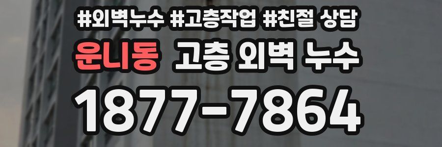 운니동 고층 외벽 누수