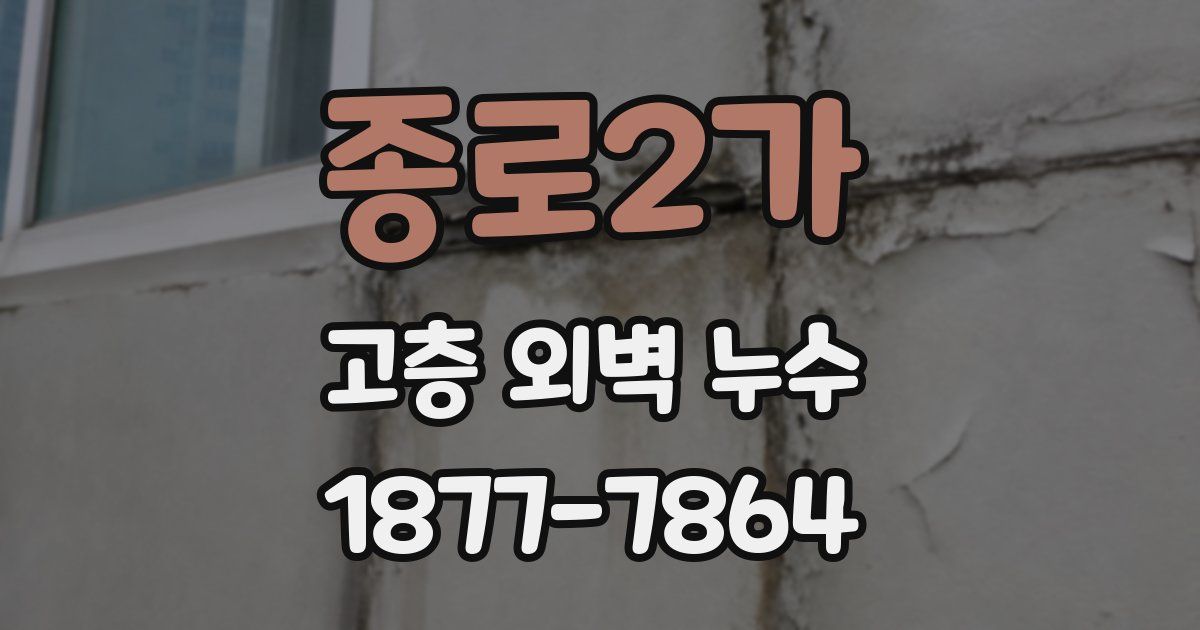 종로2가 고층 외벽 누수