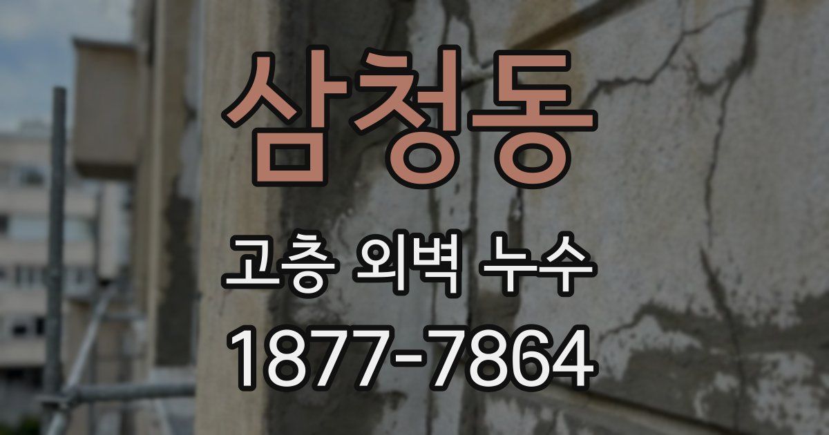 삼청동 고층 외벽 누수