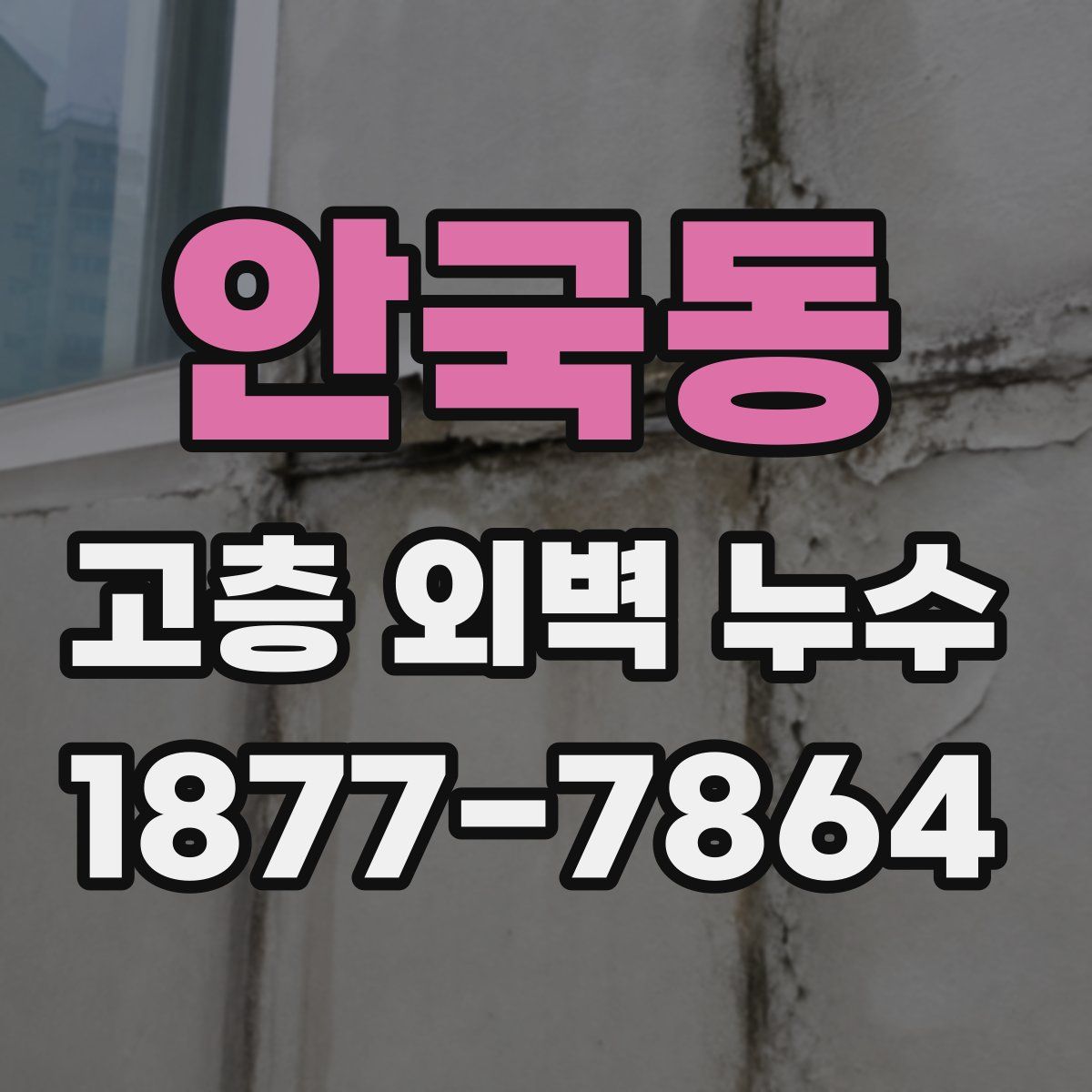 안국동 고층 외벽 누수