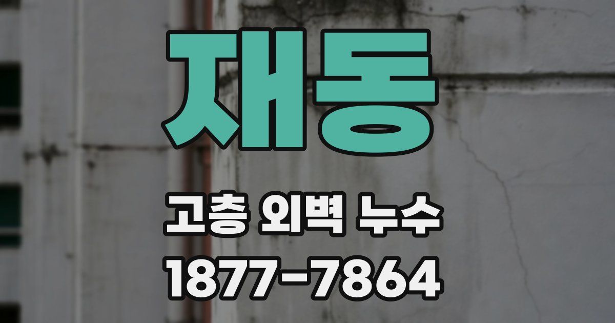 재동 고층 외벽 누수