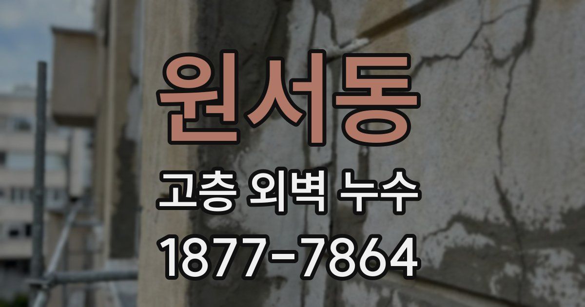 원서동 고층 외벽 누수