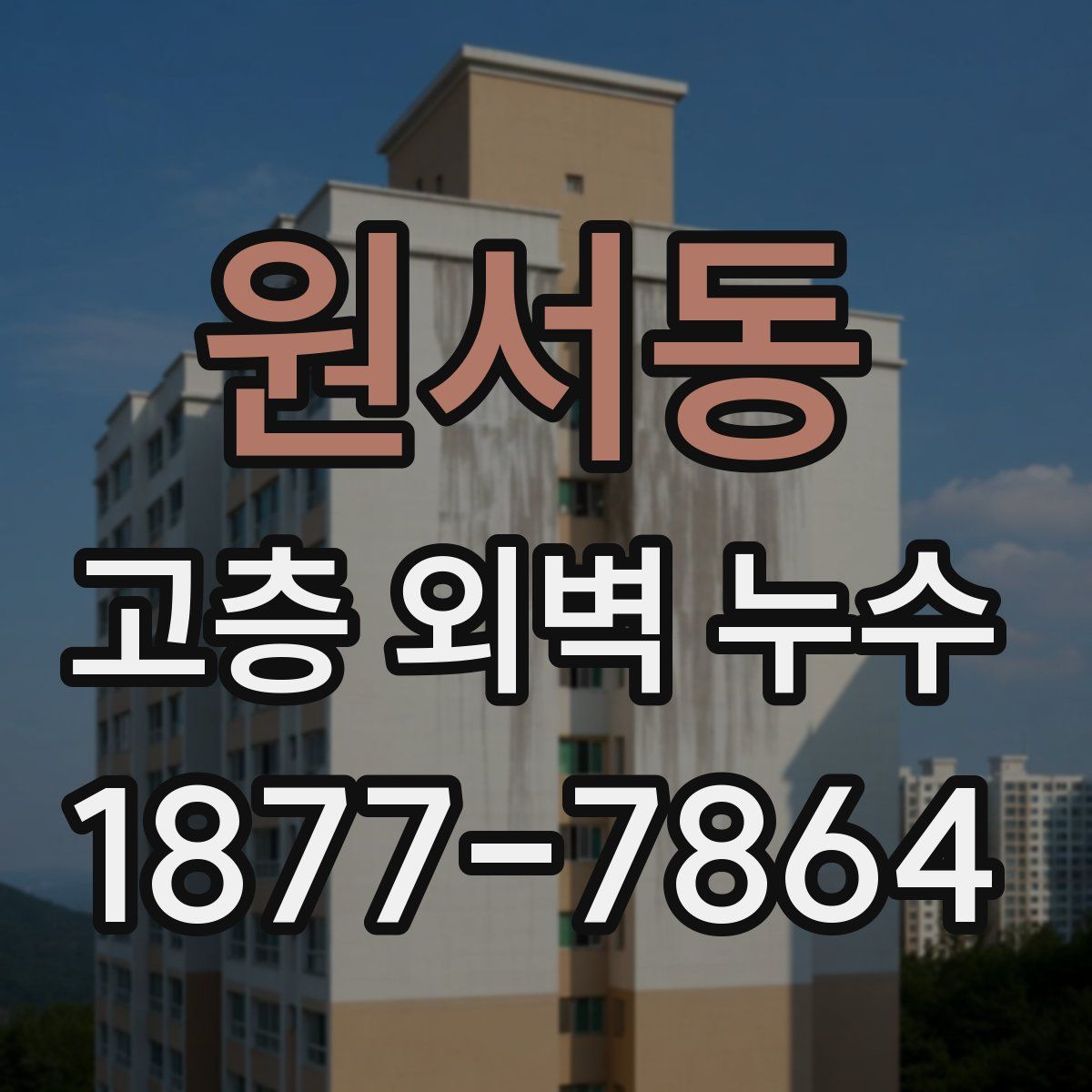 원서동 고층 외벽 누수