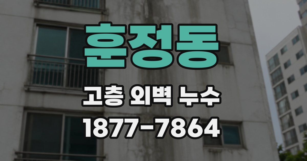 훈정동 고층 외벽 누수