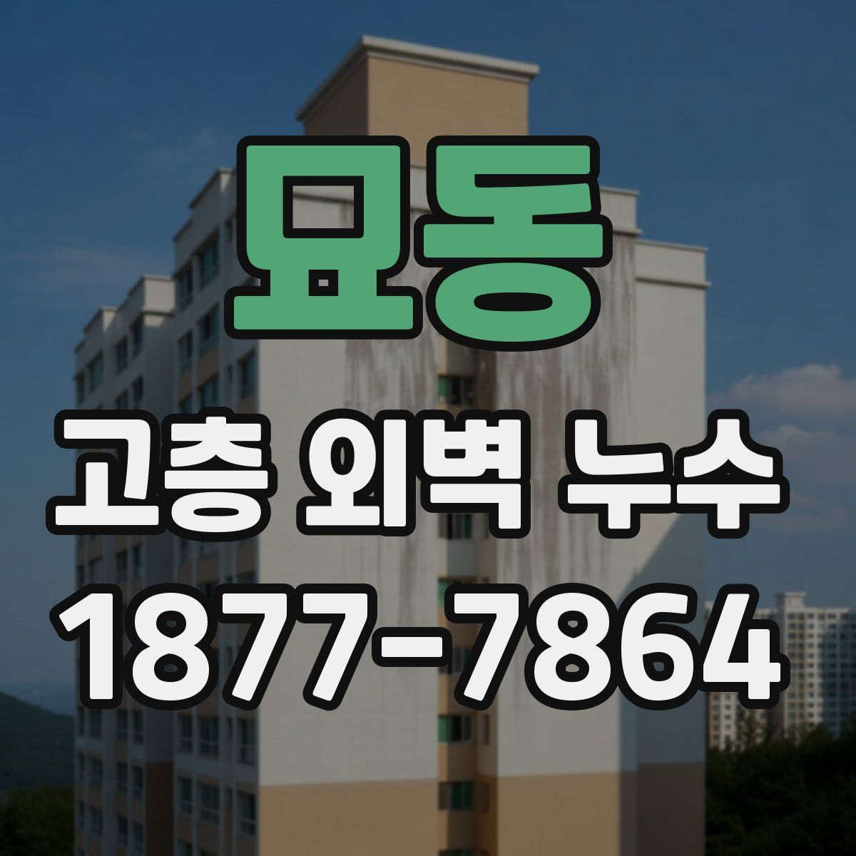 묘동 고층 외벽 누수