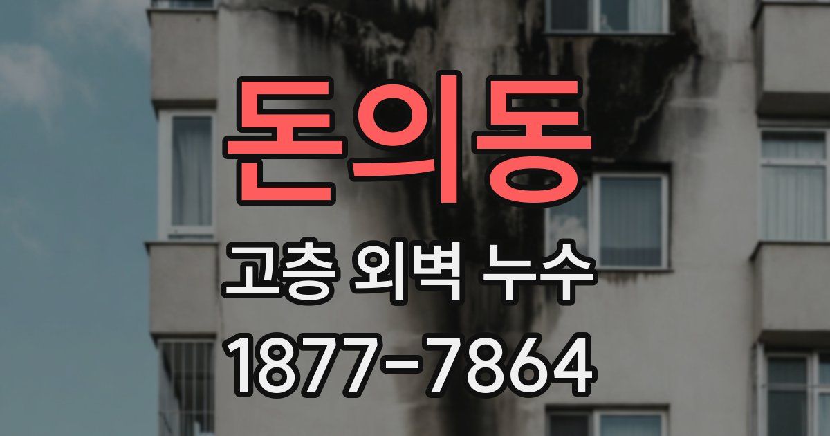돈의동 고층 외벽 누수