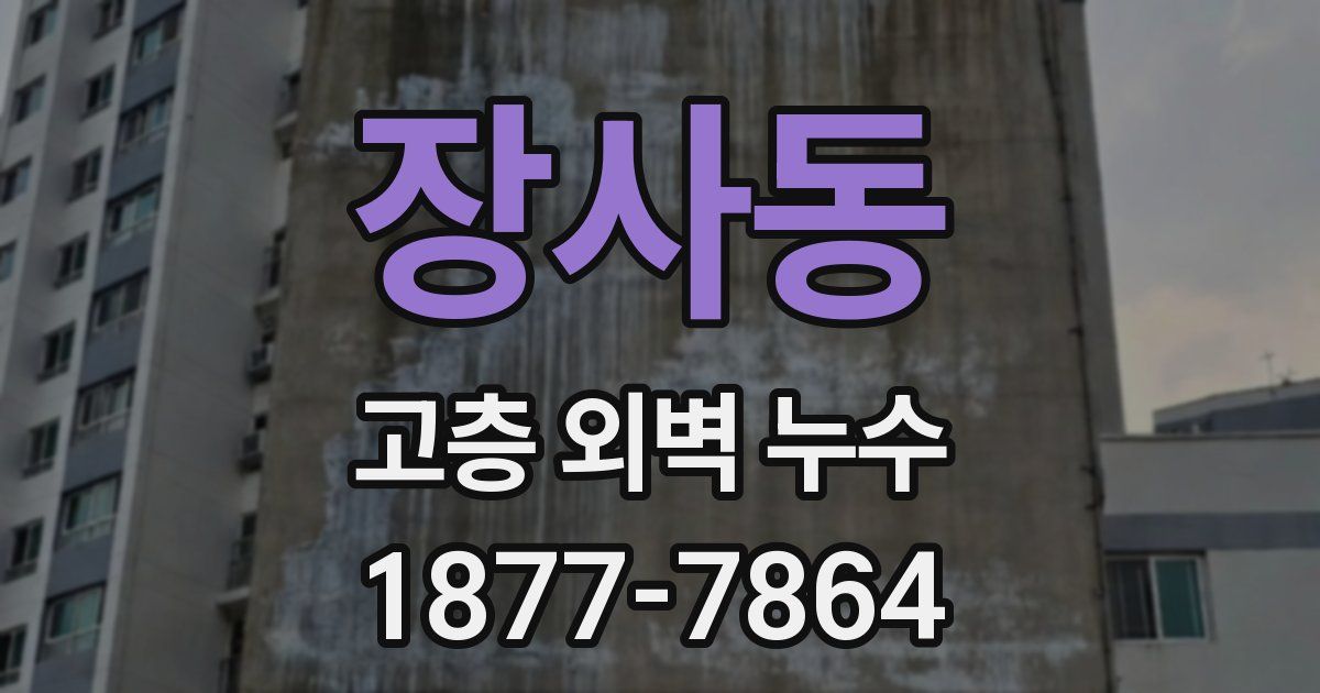 장사동 고층 외벽 누수