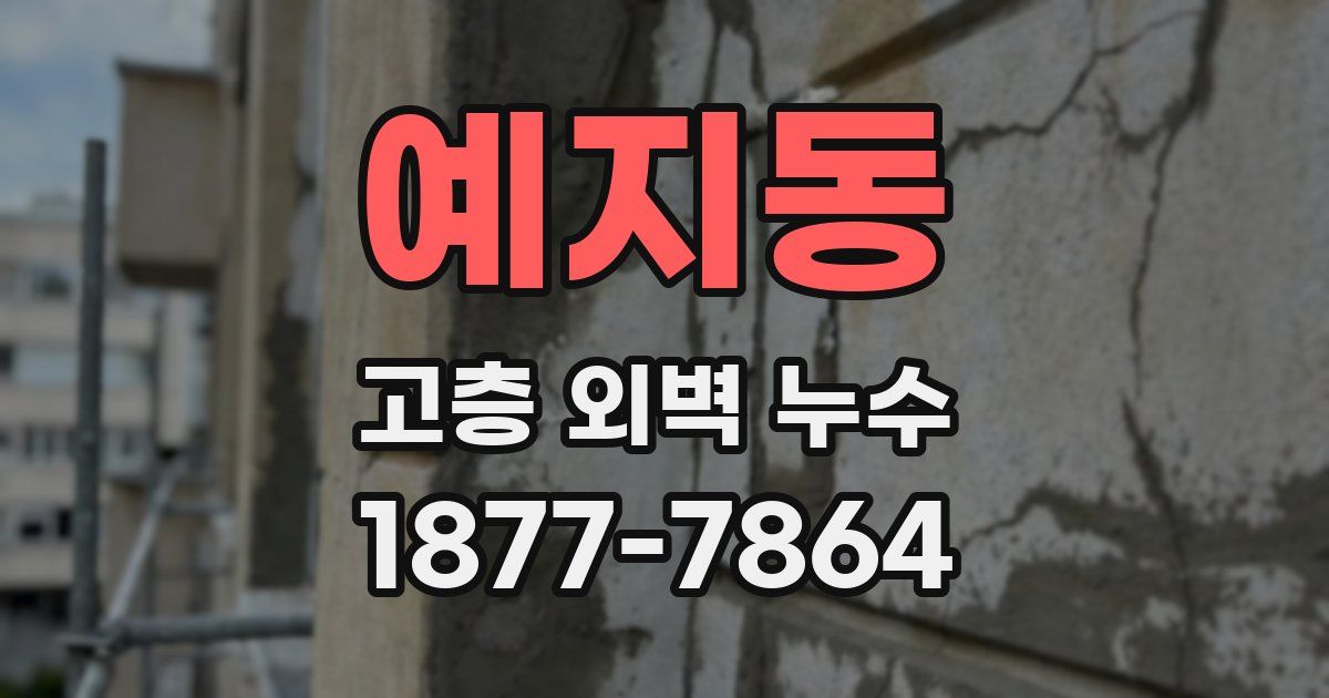 예지동 고층 외벽 누수