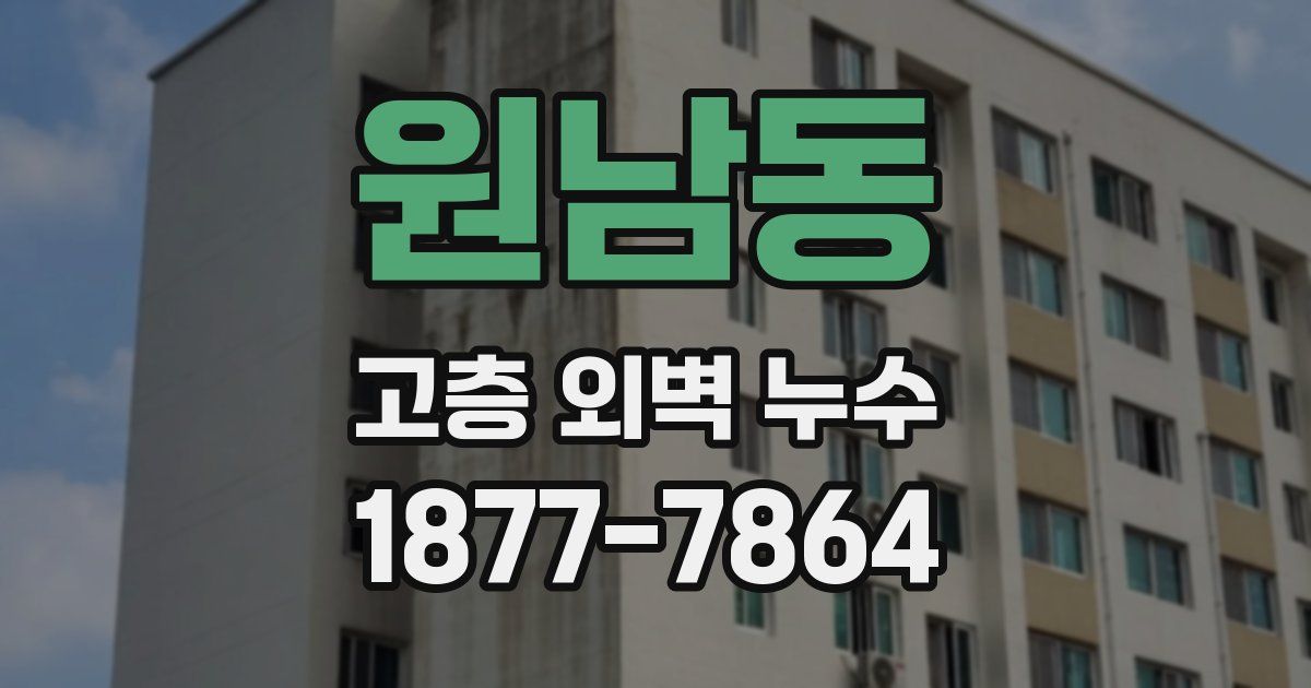 원남동 고층 외벽 누수