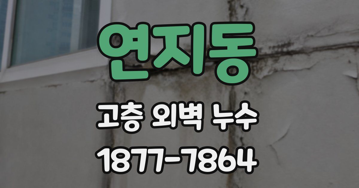 연지동 고층 외벽 누수