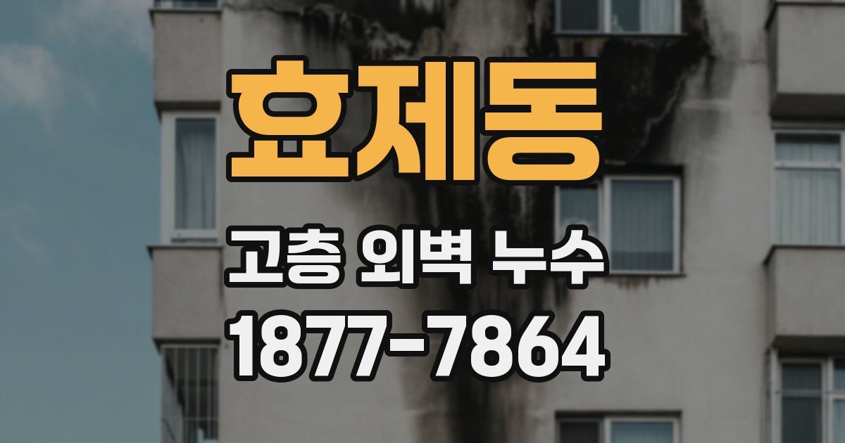 효제동 고층 외벽 누수