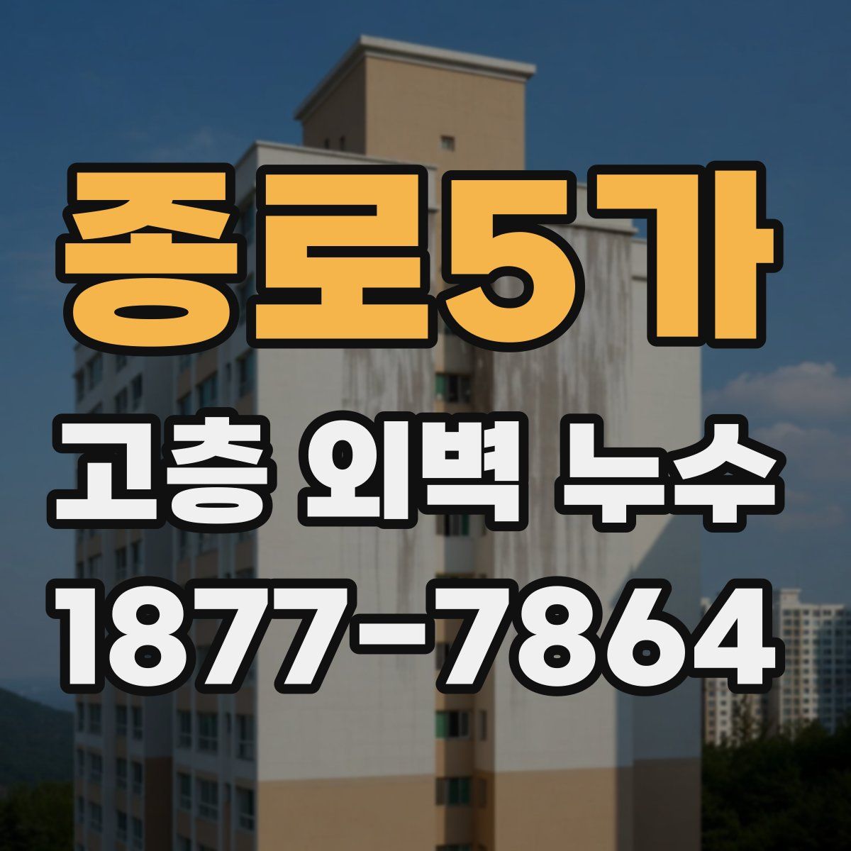 종로5가 고층 외벽 누수