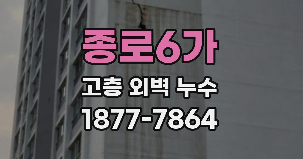 종로6가 고층 외벽 누수