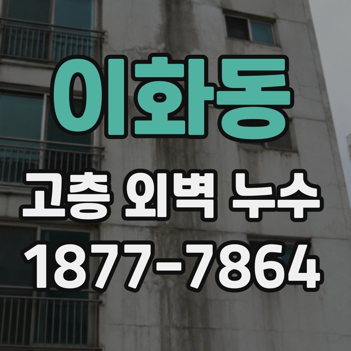 이화동 고층 외벽 누수 발생 구간을 찾는 조사 절차