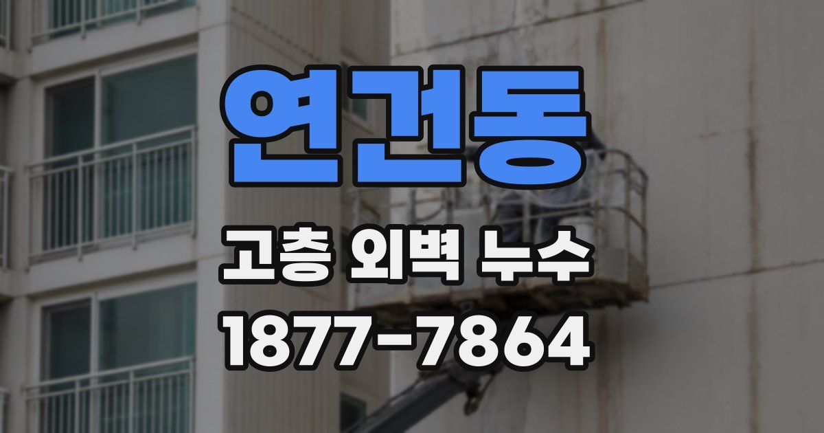 연건동 고층 외벽 누수