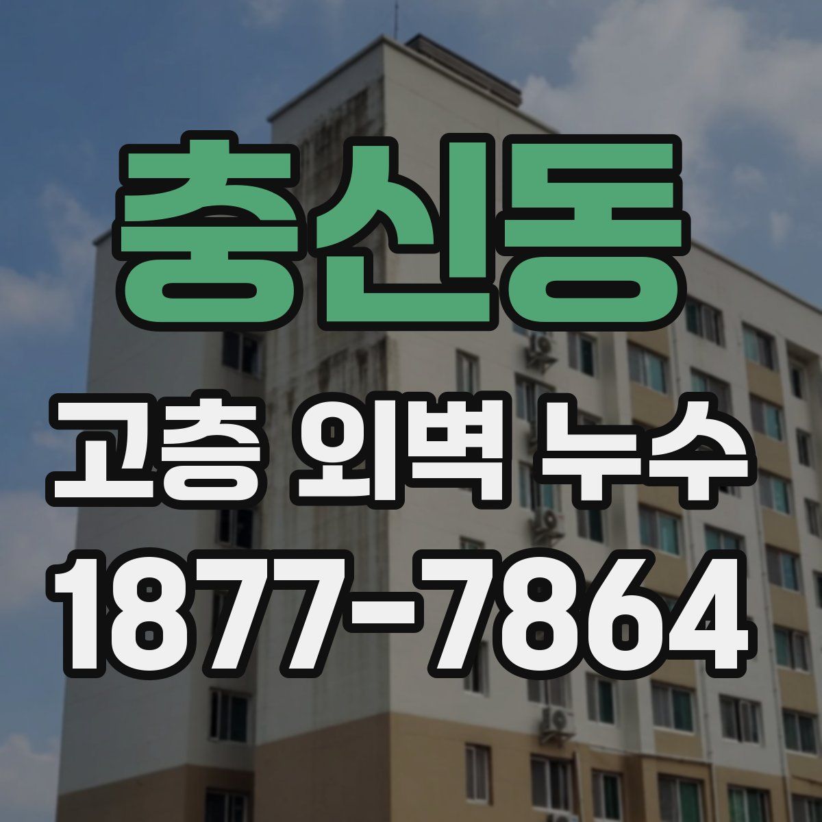 충신동 고층 외벽 누수