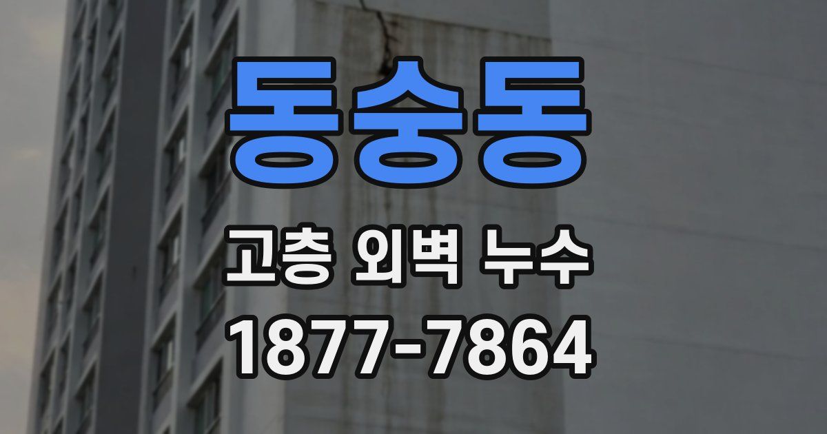 동숭동 고층 외벽 누수