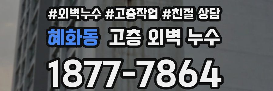 혜화동 고층 외벽 누수