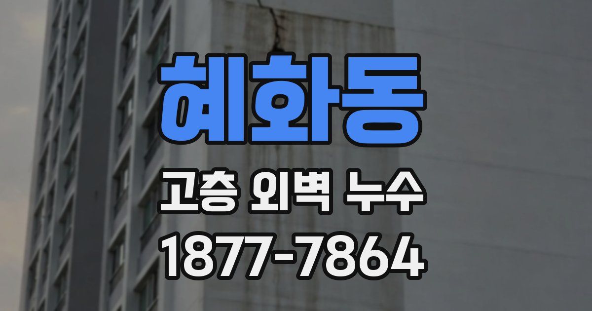 혜화동 고층 외벽 누수