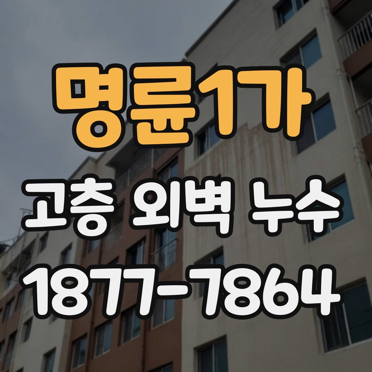 명륜1가 고층 외벽 누수