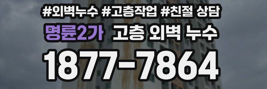 명륜2가 고층 외벽 누수