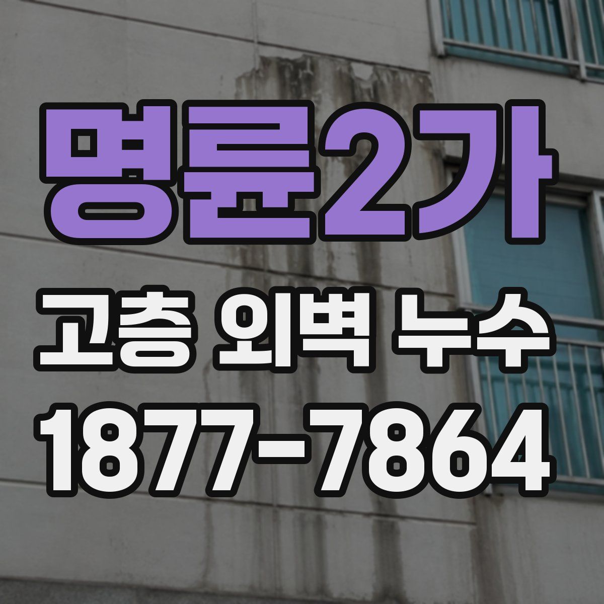 명륜2가 고층 외벽 누수