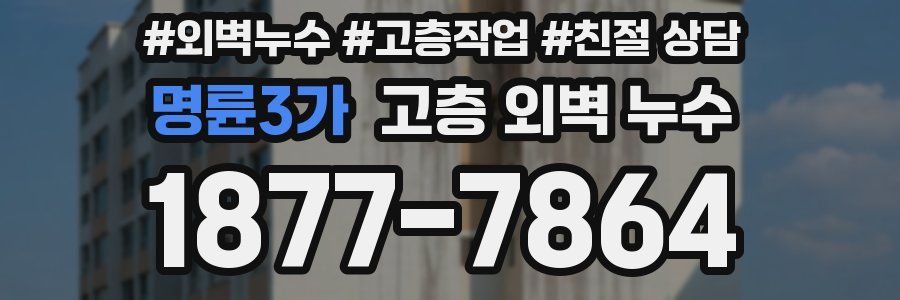 명륜3가 고층 외벽 누수