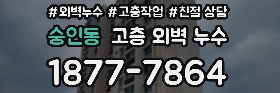 숭인동 고층 외벽 누수
