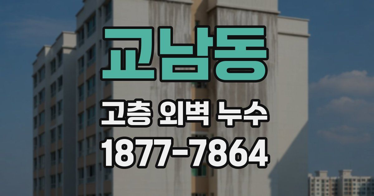 교남동 고층 외벽 누수