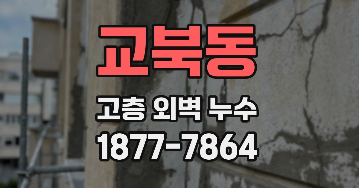 교북동 고층 외벽 누수