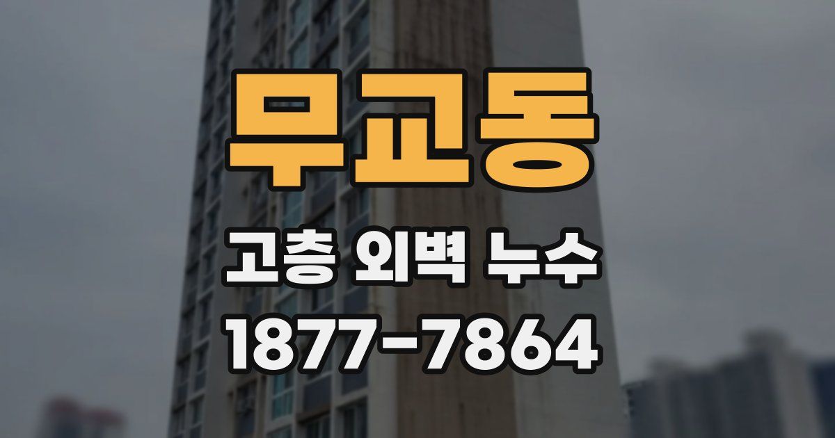 무교동 고층 외벽 누수
