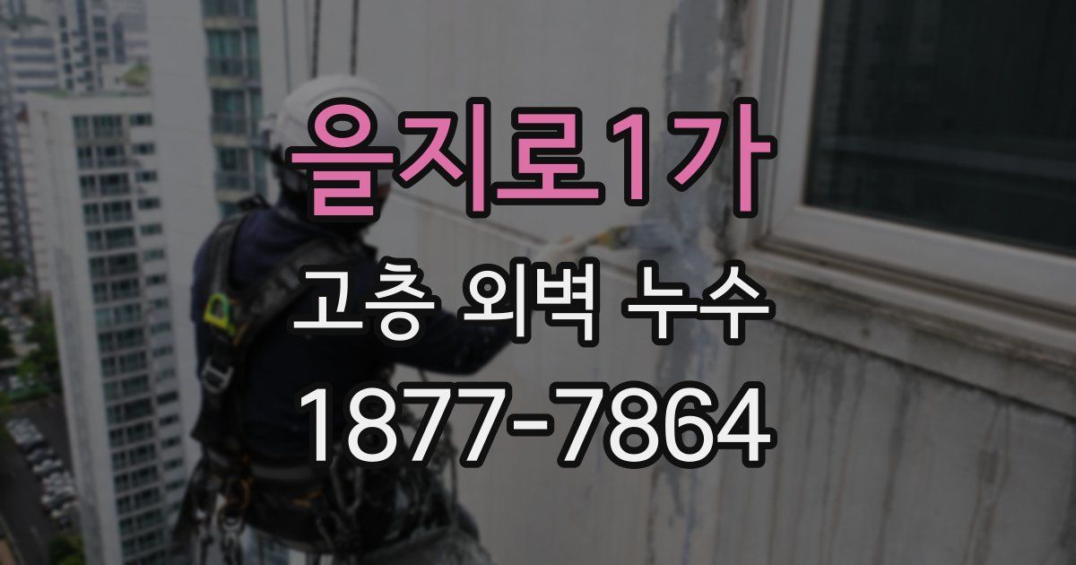 을지로1가 고층 외벽 누수