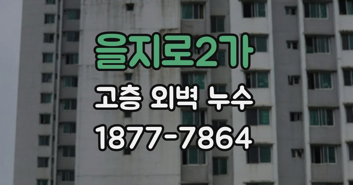을지로2가 고층 외벽 누수