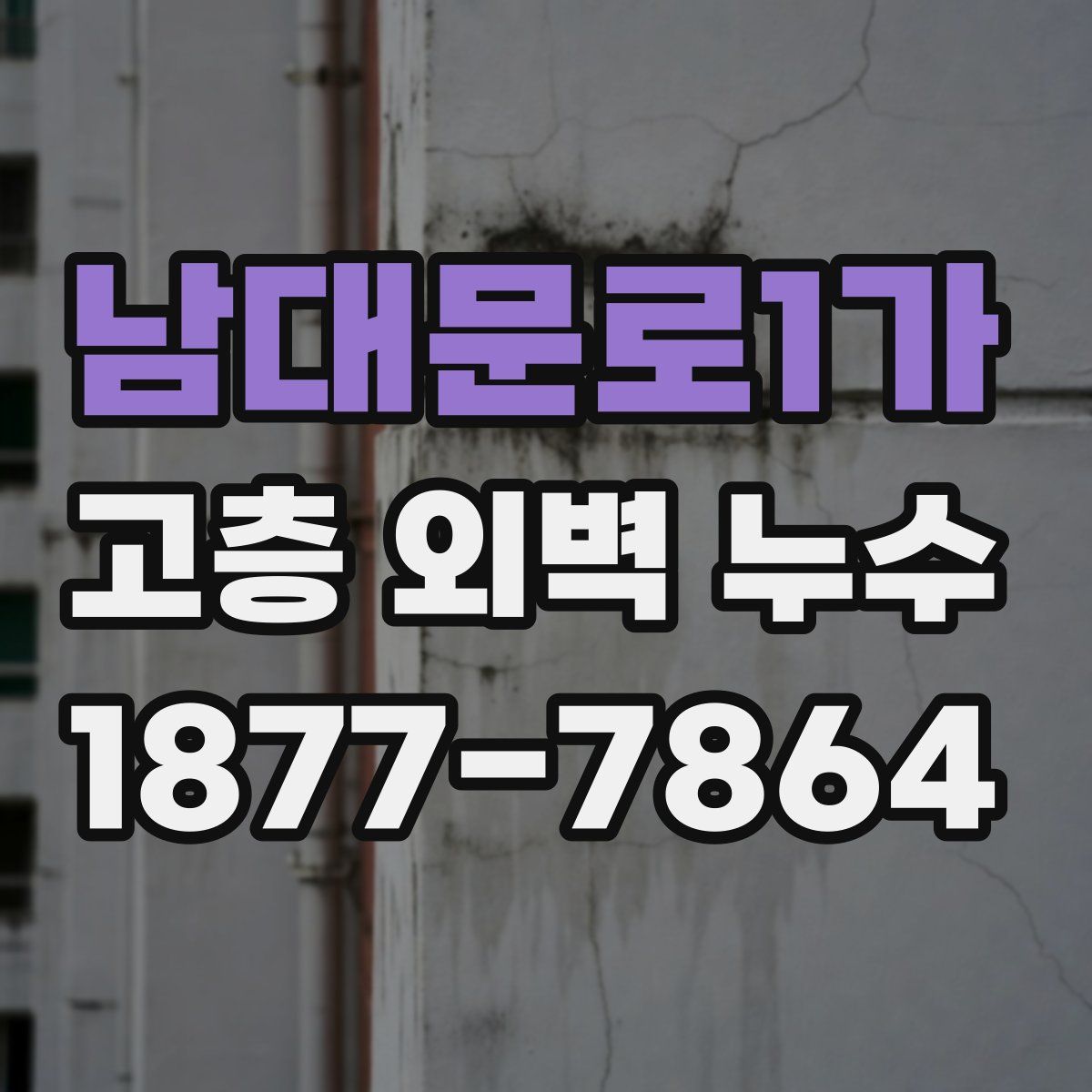 남대문로1가 고층 외벽 누수