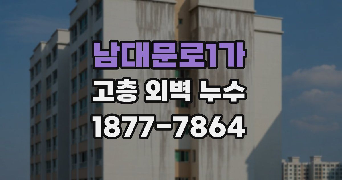 남대문로1가 고층 외벽 누수