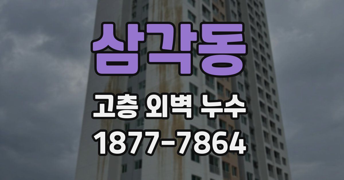 삼각동 고층 외벽 누수