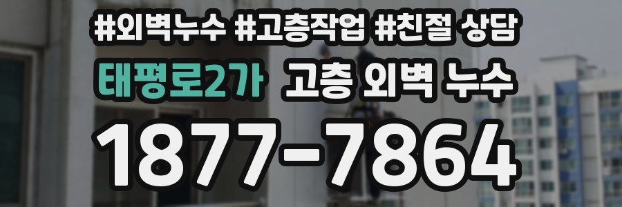 태평로2가 고층 외벽 누수
