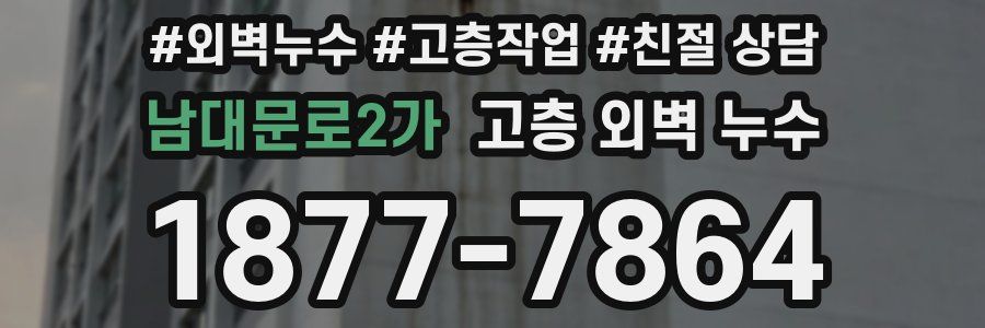 남대문로2가 고층 외벽 누수