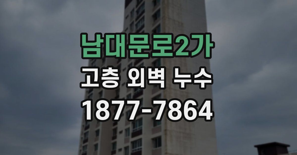 남대문로2가 고층 외벽 누수