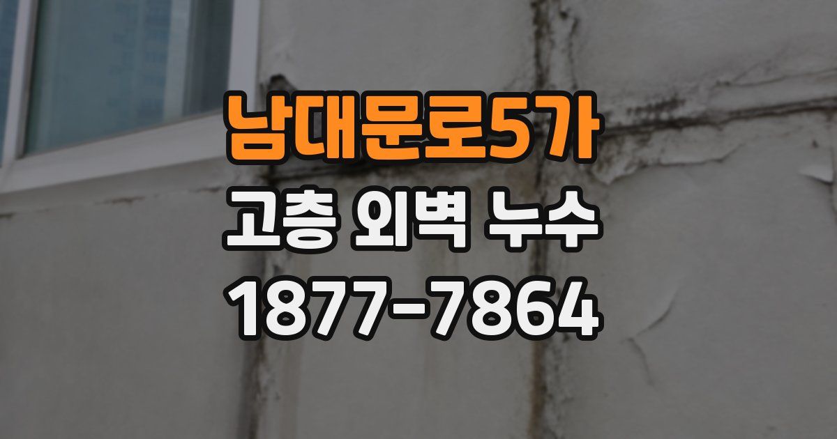 남대문로5가 고층 외벽 누수