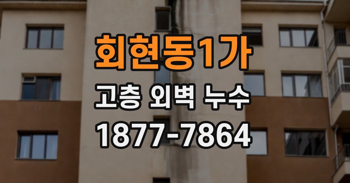 회현동1가 고층 외벽 누수