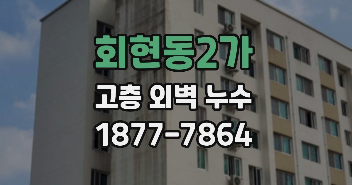 회현동2가 고층 외벽 누수