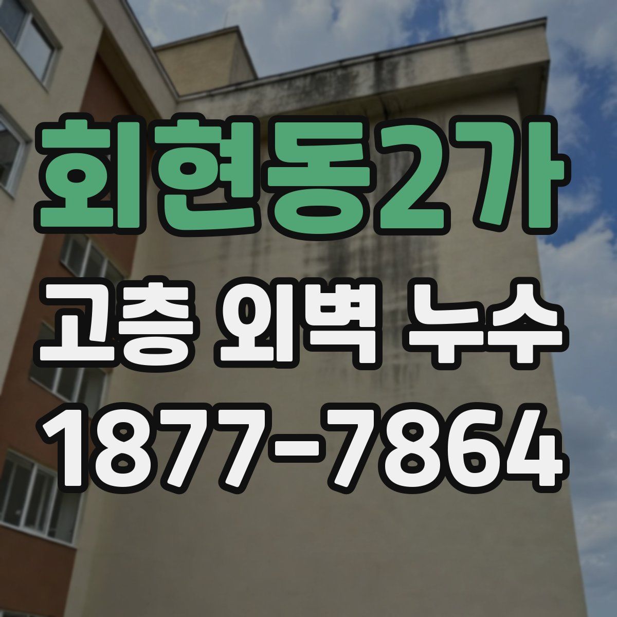 회현동2가 고층 외벽 누수