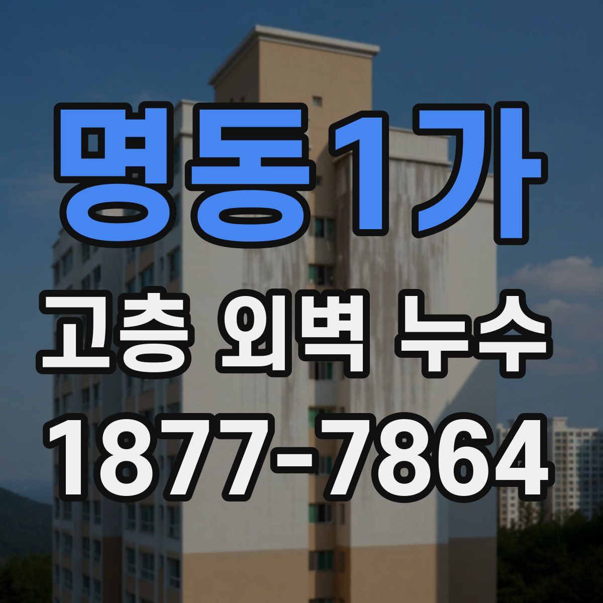 명동1가 고층 외벽 누수