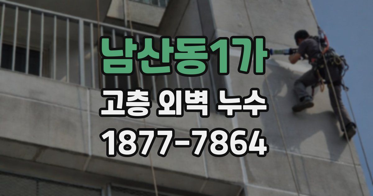 남산동1가 고층 외벽 누수